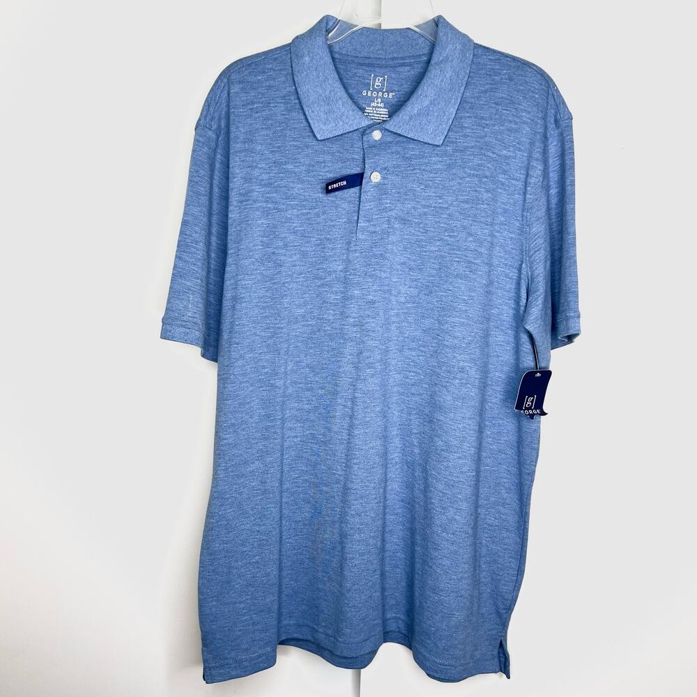 George NWT Men’s Blue Polo Shirt -  Size Large Preppy Y2K